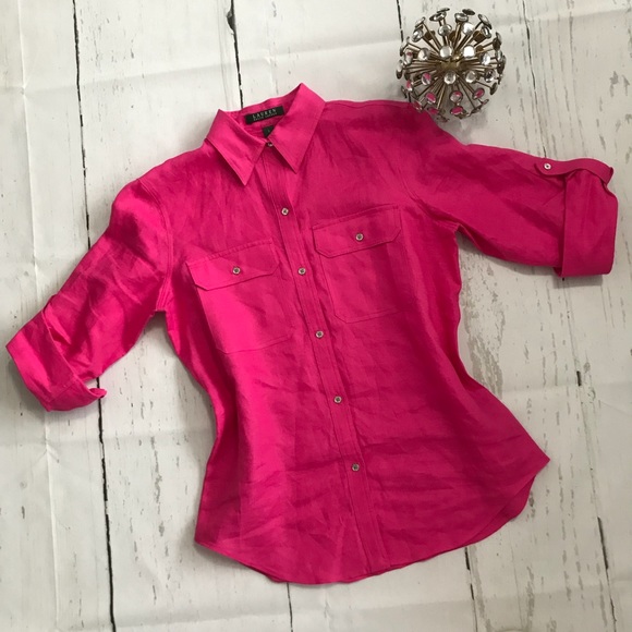 Ralph Lauren Tops - Ralph Lauren 100% Linen Button Down Shirt NWOT